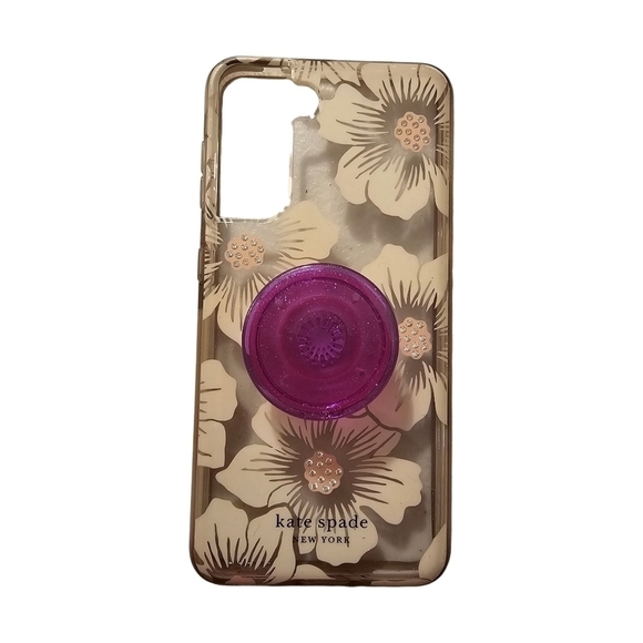 kate spade Other - Kate Spade New York Hollyhock Floral Clear with Stones for Samsung Galaxy S21